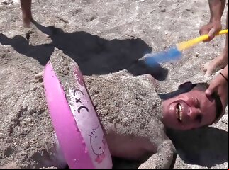 vintage A slut among the Dunes beach double penetration milf